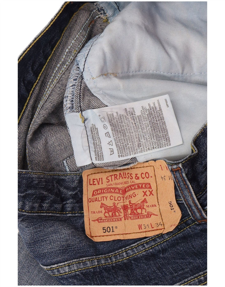 Levi's Masculino 501 Straight Jeans W31 L30 Azul Algodão
