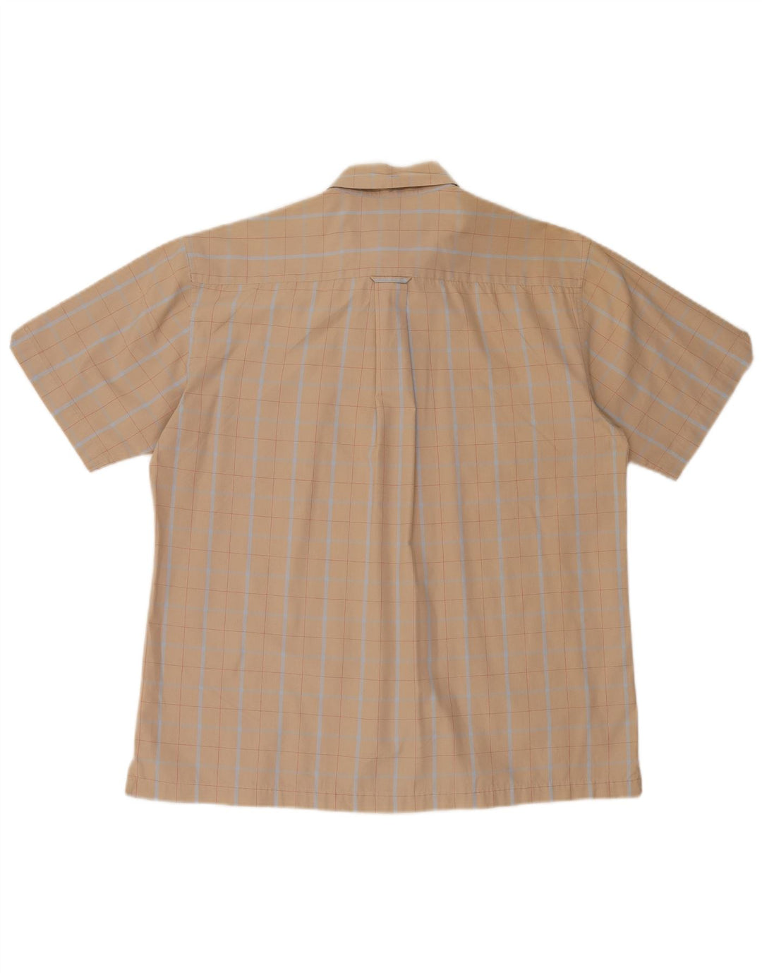 Ben Sherman Camisa masculina de manga curta grande xadrez bege