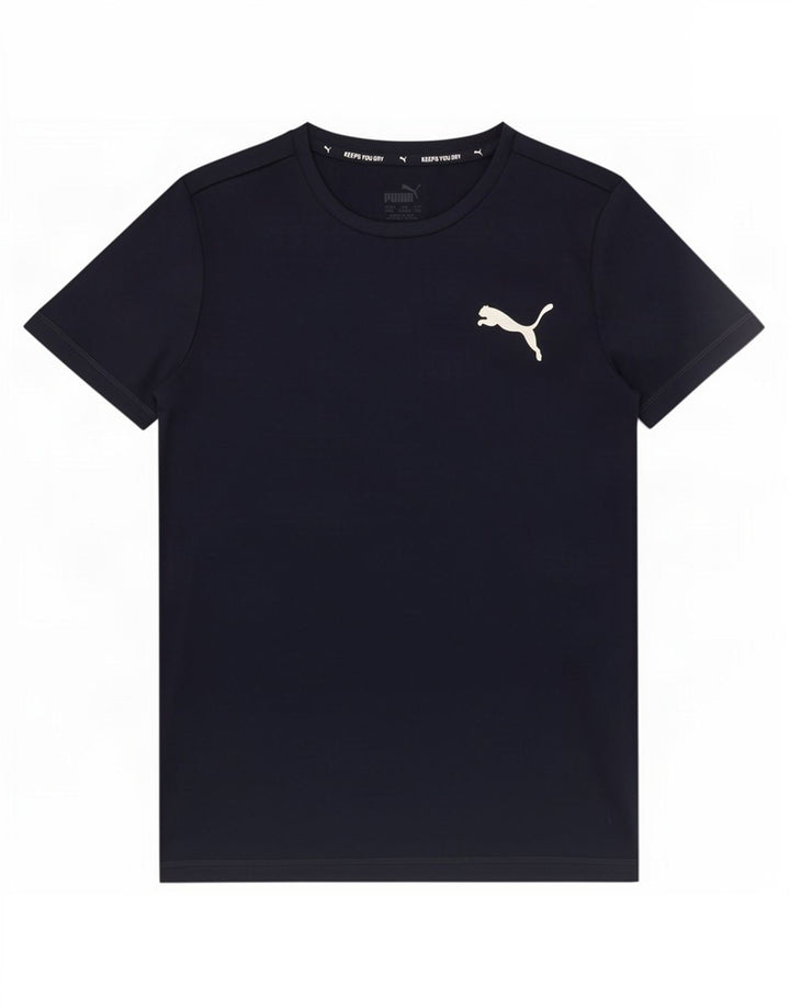 Camiseta Puma Menino 11-12 Anos Azul Marinho Poliéster
