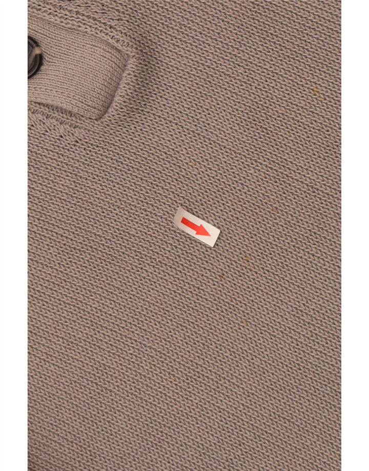 Suéter masculino Reiss com gola redonda e algodão cinza XL