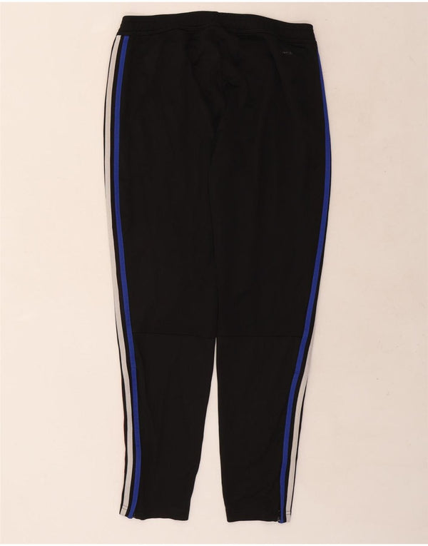 Calça de treino feminina Adidas UK 16/18 grande poliéster preto