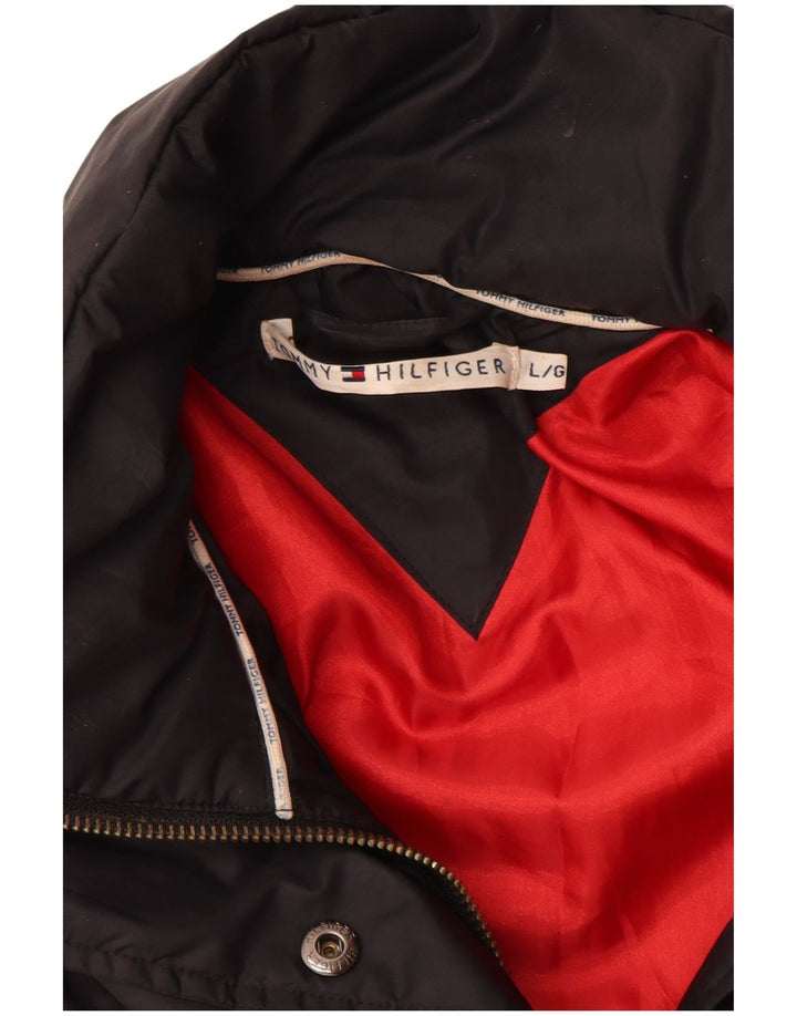Jaqueta acolchoada feminina Tommy Hilfiger Reino Unido 16 grande poliéster preto