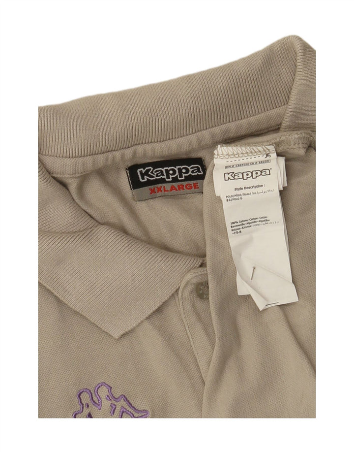 Camisa polo masculina Kappa 2XL algodão bege