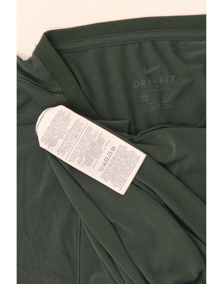 Camiseta masculina Nike Dri Fit Top poliéster verde médio