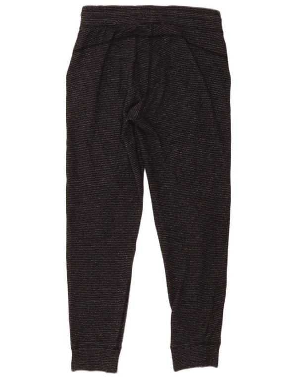 Calça de treino feminina Champion Joggers UK 10 algodão listrado cinza pequeno