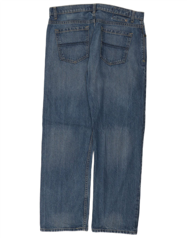 MARKS & SPENCER Masculino Blue Harbor Straight Jeans W36 L29 Azul Algodão