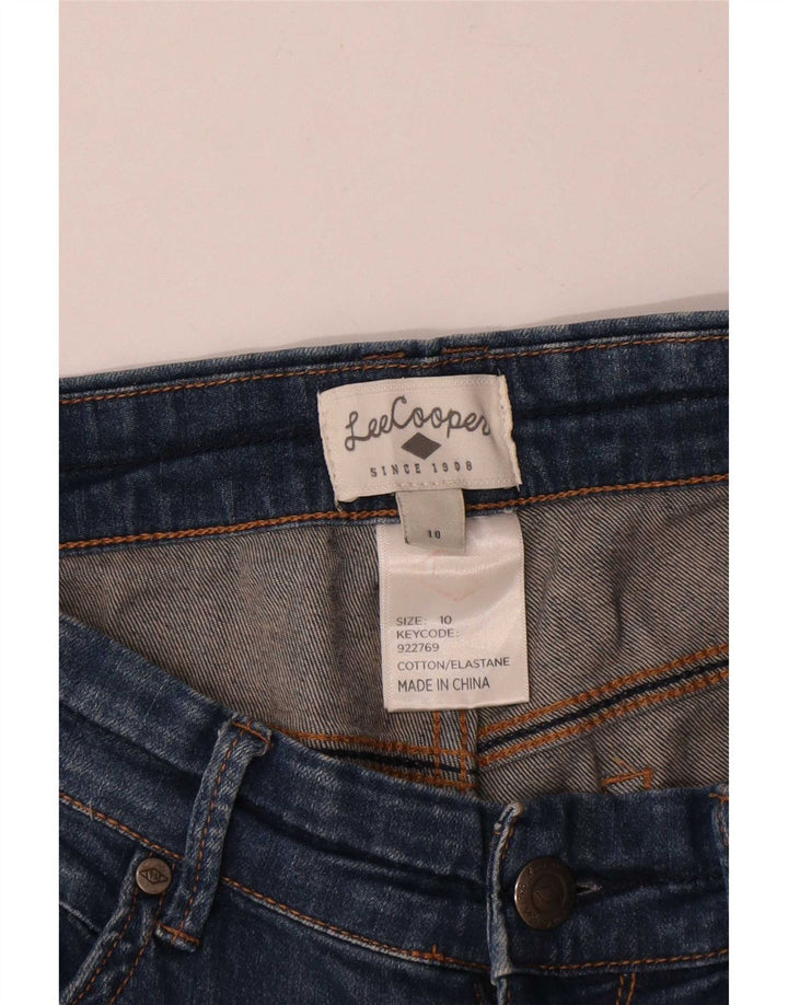 Shorts jeans feminino Lee Cooper EUA 10 grande W30 algodão azul