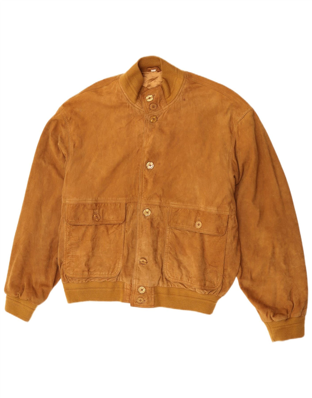 Jaqueta bomber masculina vintage de camurça IT 52 XL couro marrom