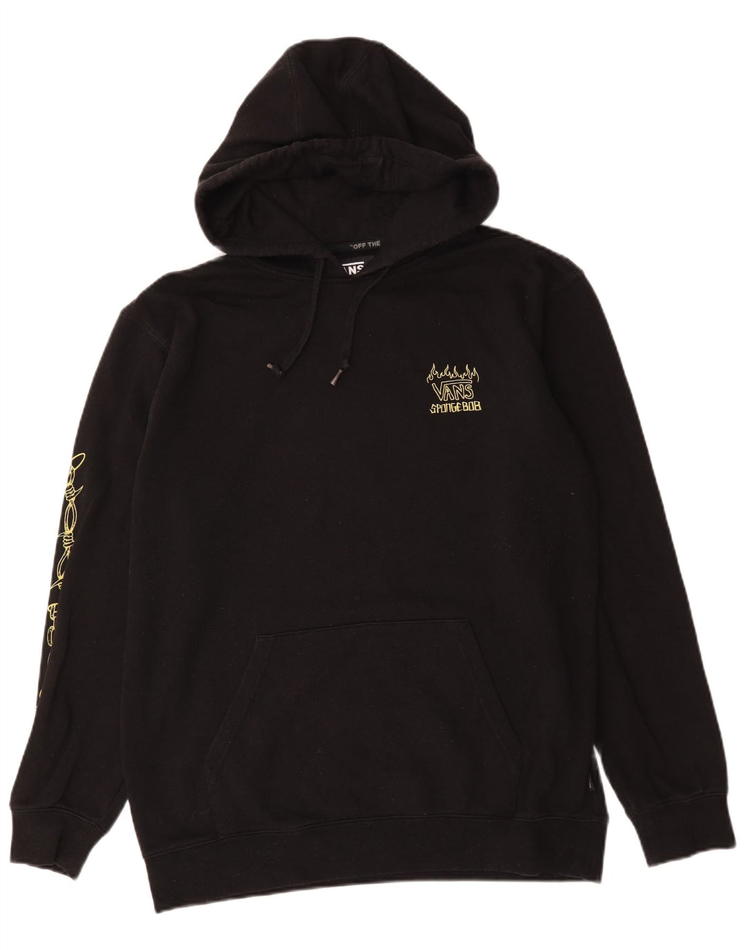 Vans masculino gráfico moletom com capuz grande algodão preto