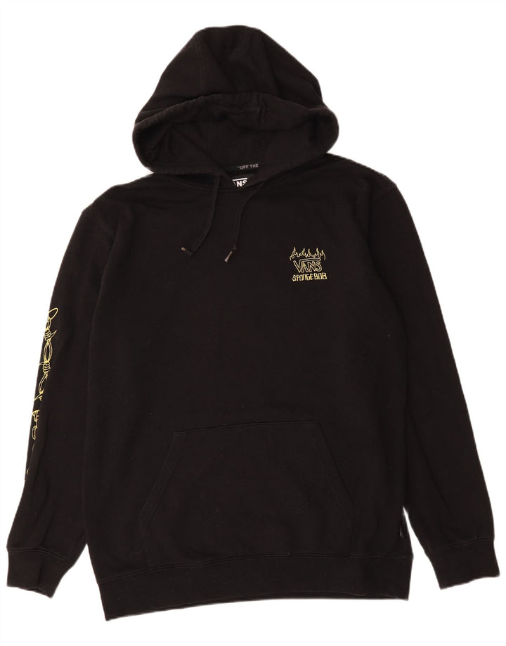 Vans masculino gráfico moletom com capuz grande algodão preto