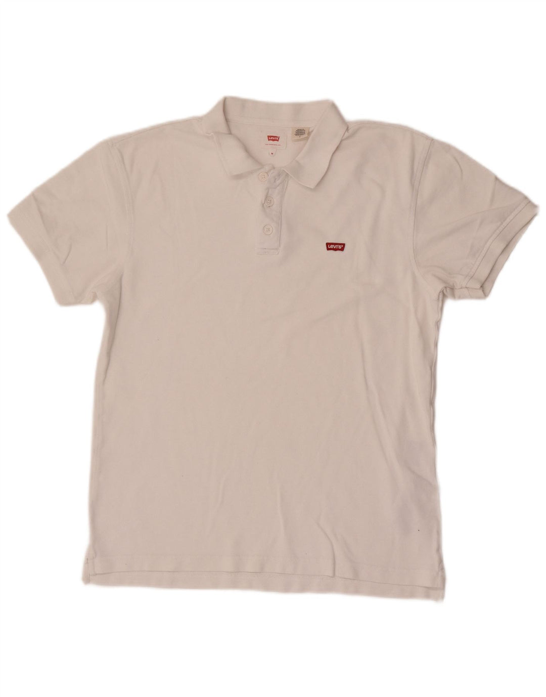 Camisa polo masculina Levi's de algodão branco médio