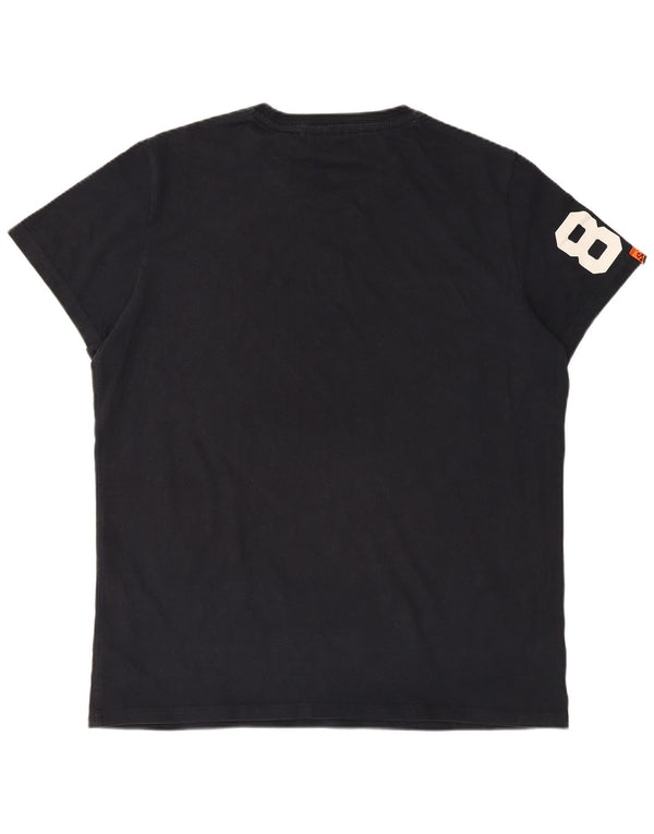 Camiseta gráfica masculina Superdry Top 2XL algodão preto
