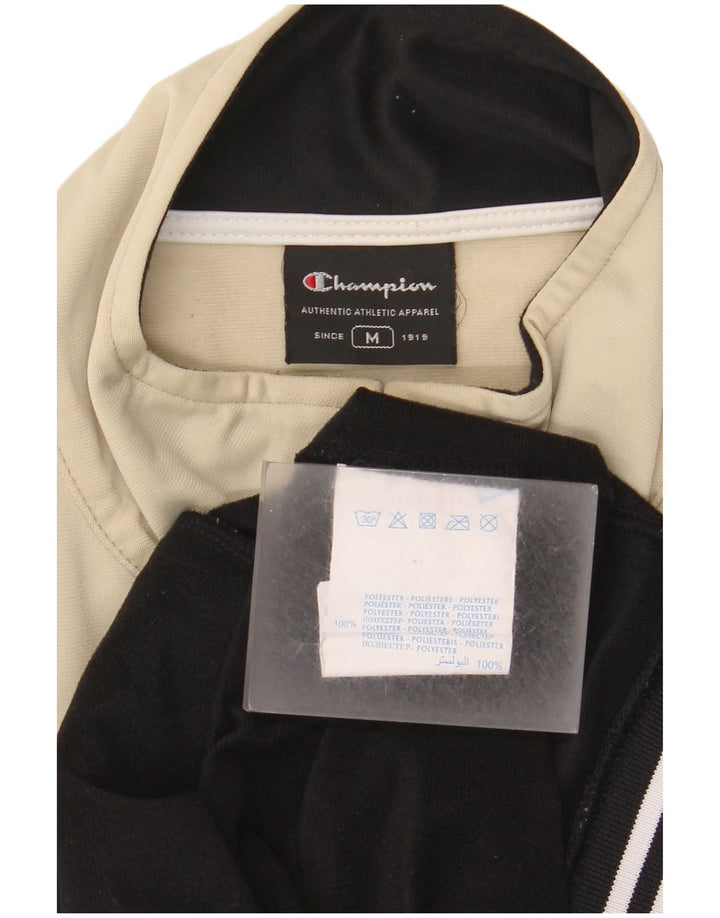 Jaqueta masculina de agasalho Champion médio preto colorblock poliéster