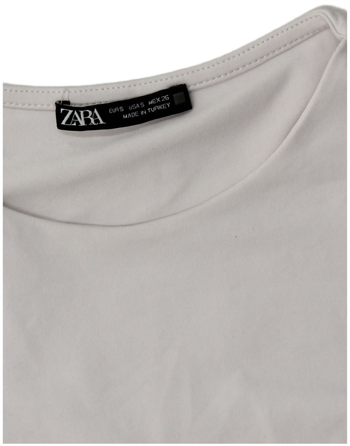 Body feminino Zara UK 8 pequeno branco