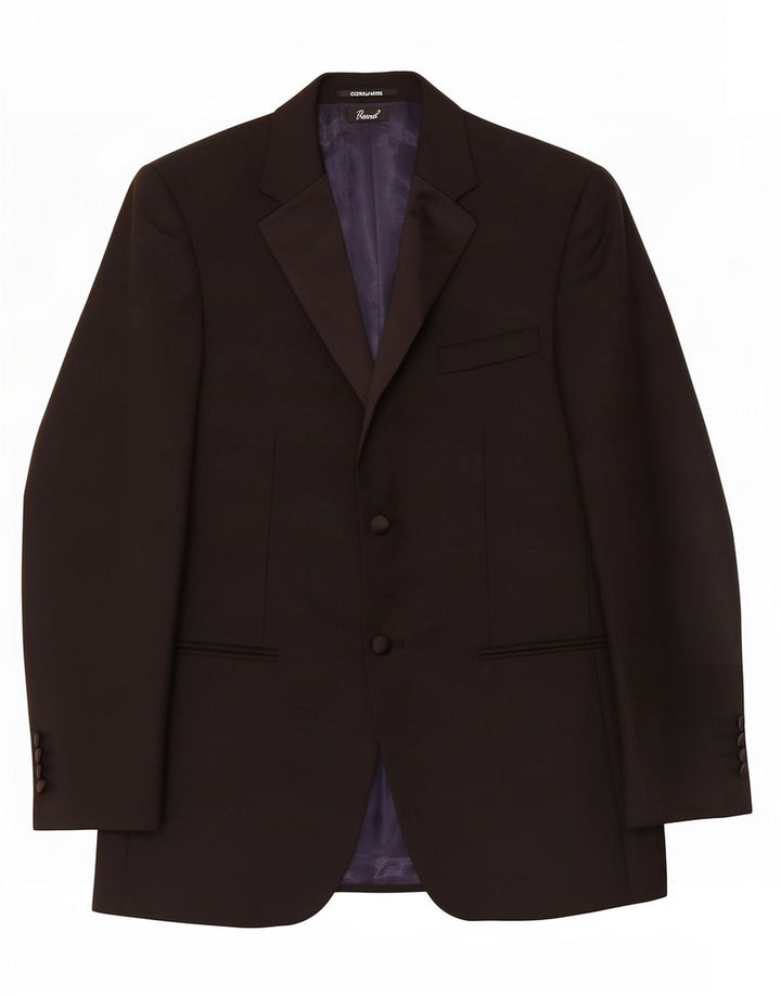 Jaqueta blazer masculina de 2 botões John Lewis Reino Unido 38 lã preta média