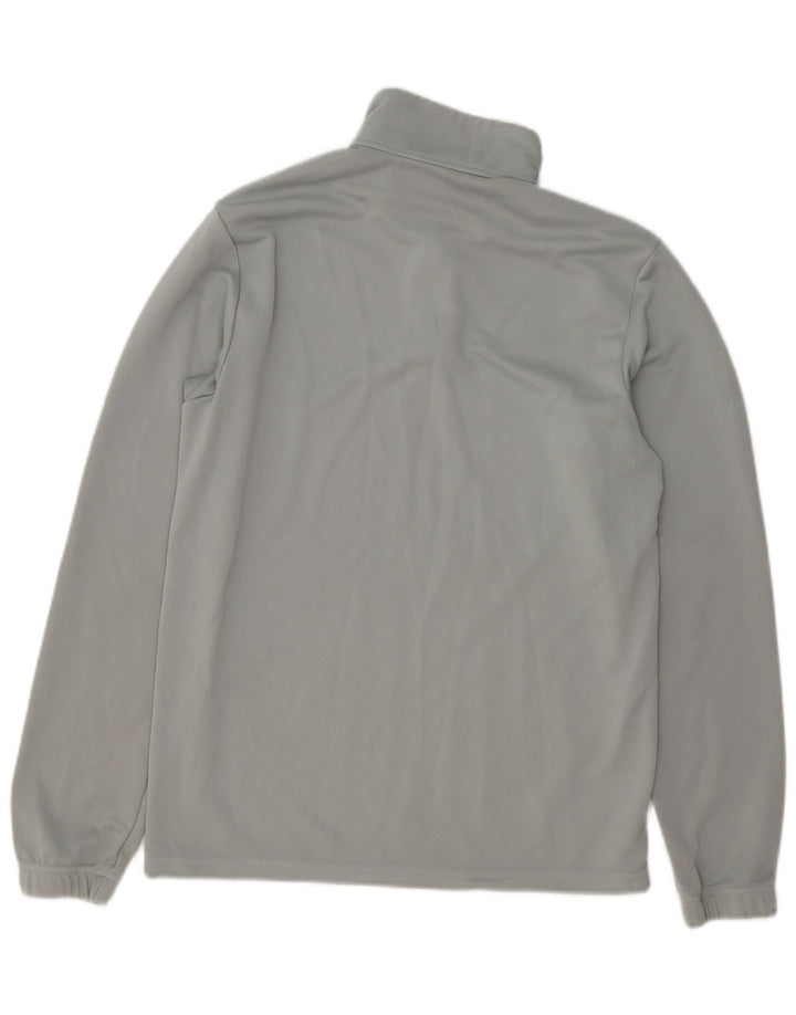 Adidas Mens Aeroready Zip Neck Pullover Treino Top Cinza Médio Poliéster