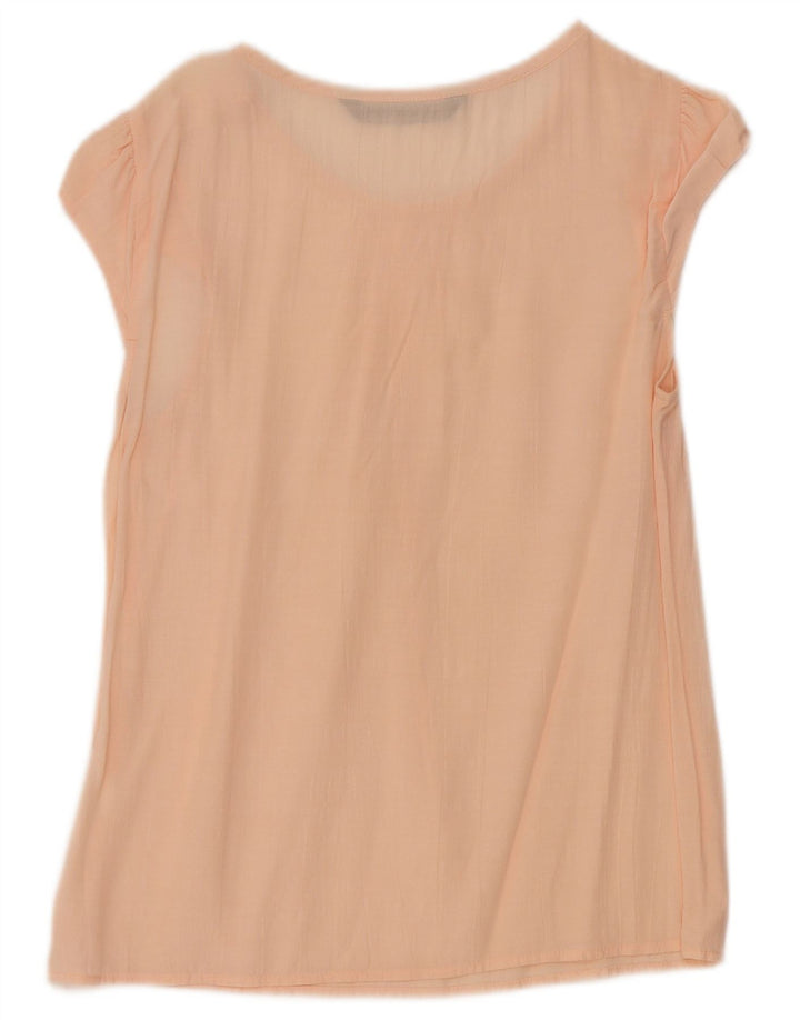 Zara Blusa Feminina Top UK 8 Pequena Rosa