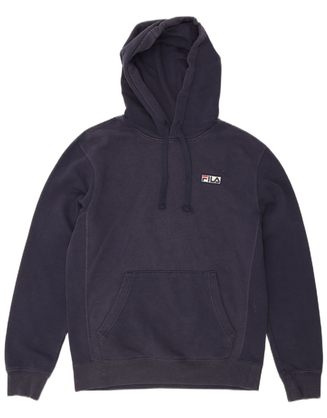 FILA Suéter masculino com capuz pequeno algodão azul marinho