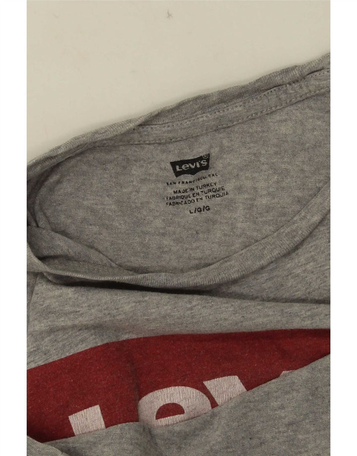Camiseta feminina gráfica Levi's UK 16 grande cinza