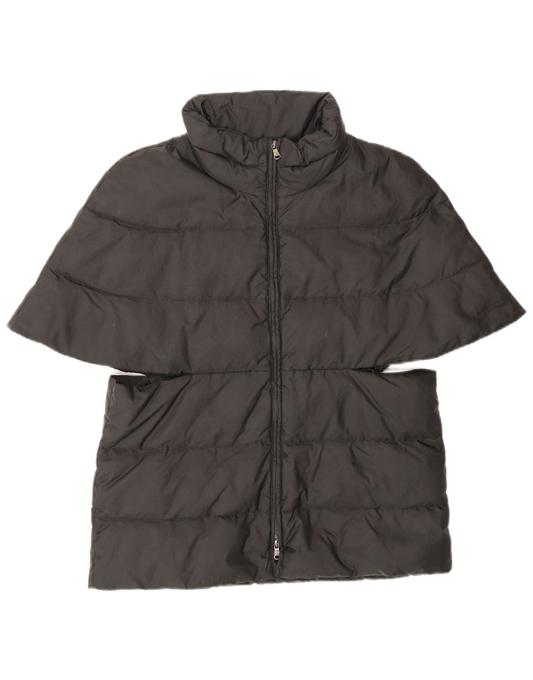 Jaqueta feminina acolchoada de manga curta Max & Co. UK 12 poliéster preto médio
