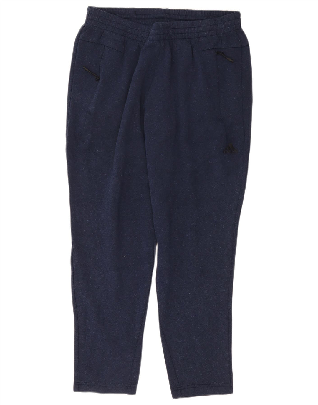 Calça de treino masculina Adidas grande algodão azul marinho