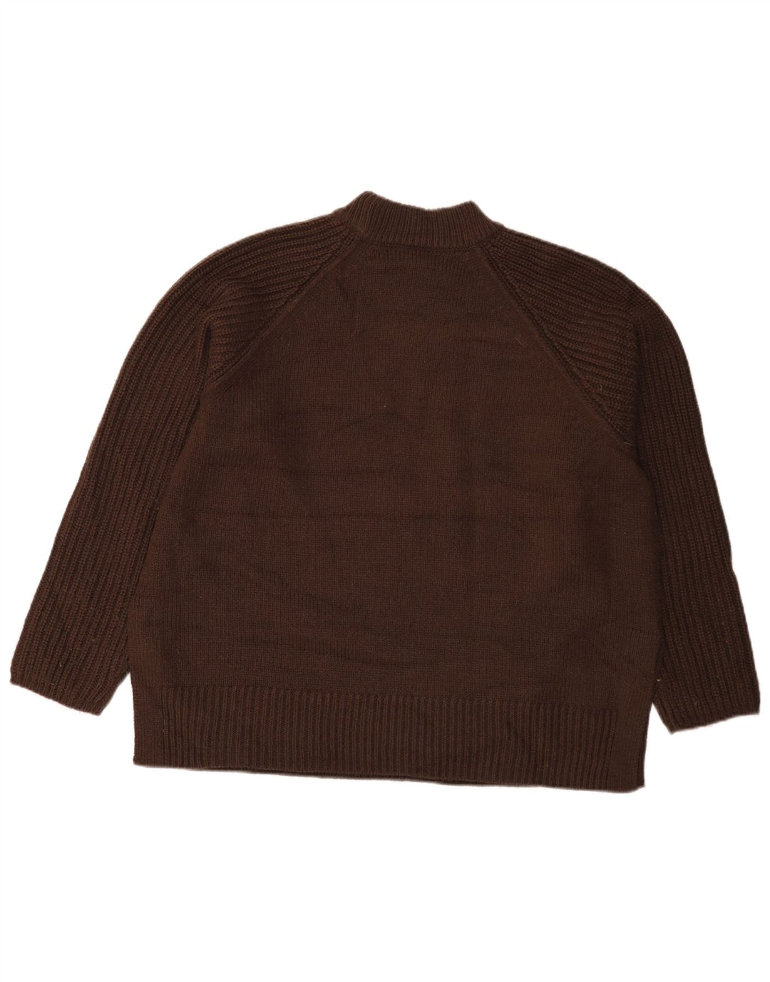 Suéter feminino Marks & Spencer com gola tartaruga Reino Unido 16 grande acrílico marrom