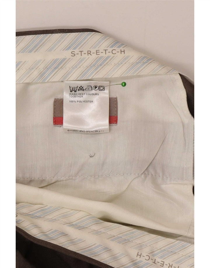 Calça masculina Marks & Spencer Pegged Suit W36 L31 cinza poliéster
