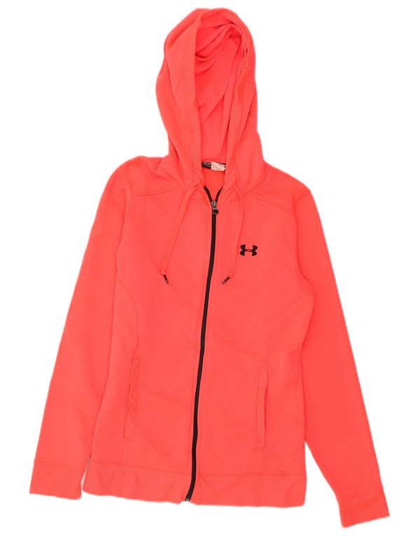 Suéter feminino Under Armour com capuz e zíper Reino Unido 10 poliéster rosa pequeno