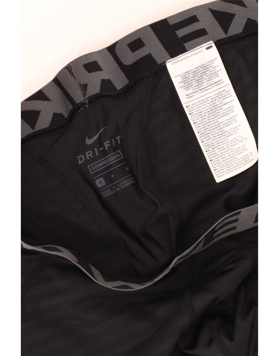 Leggings Nike Masculino Dri Fit Graphic Médio Preto Listrado Poliéster
