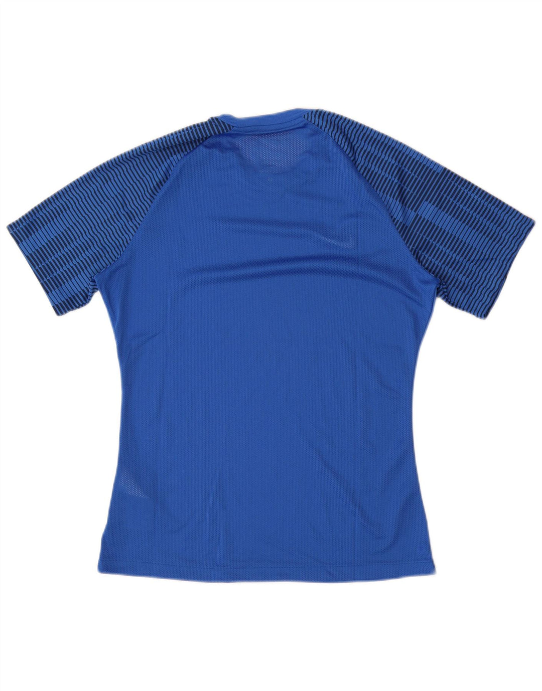 Nike Mens Dri Fit Slim Fit Camiseta Top Médio Listrado Azul Poliéster
