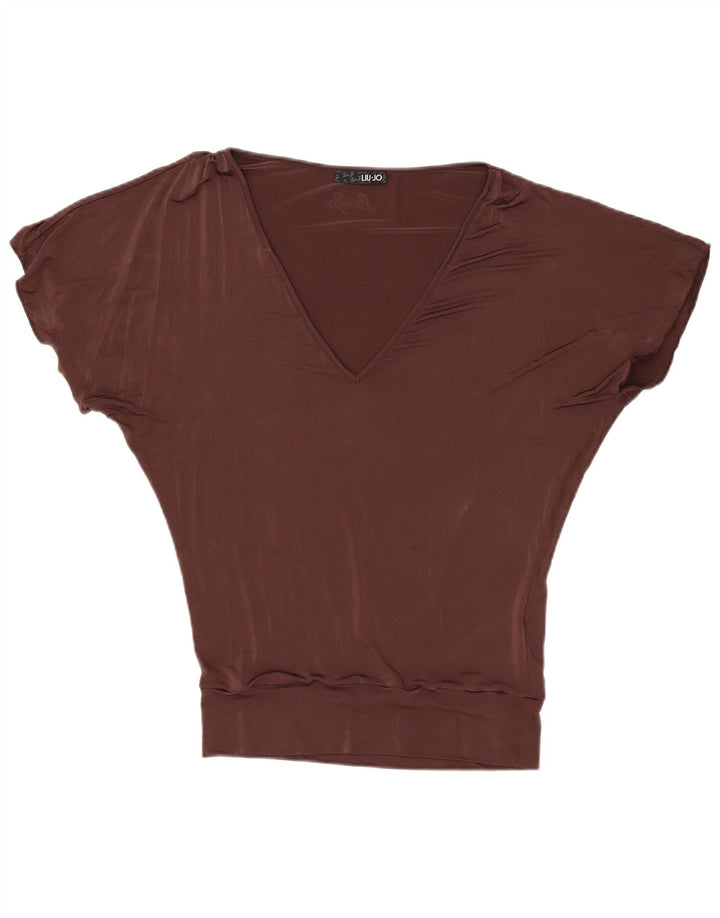 Blusa feminina Liu Jo Top IT 44 viscose marrom médio