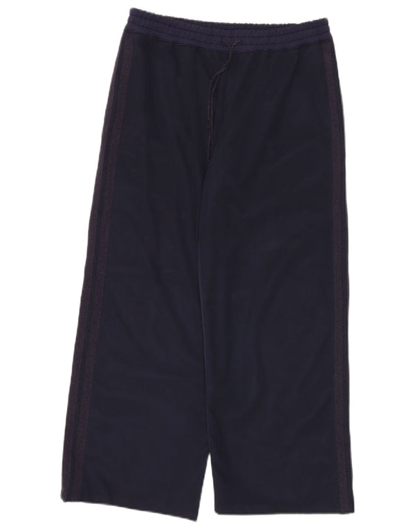 Calça esportiva feminina Atos Lombardini com perna larga IT 40 pequena azul marinho