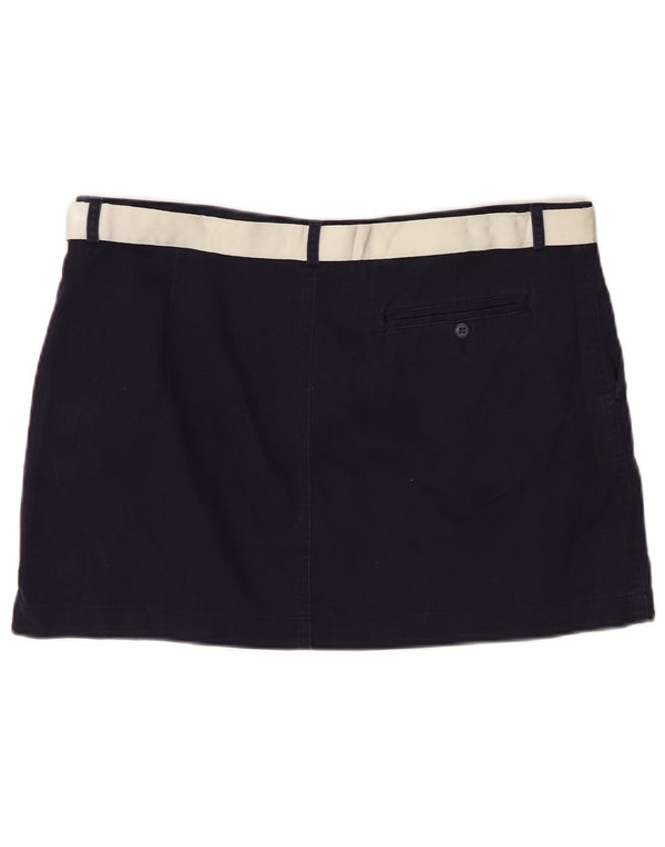 Minissaia feminina Ralph Lauren EUA 14 XL W36 algodão azul marinho