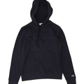 CHAMPION Mens Graphic Hoodie Jumper Small Navy Blue Cotton Vintage Champion and Second-Hand Champion from Messina Hembry 