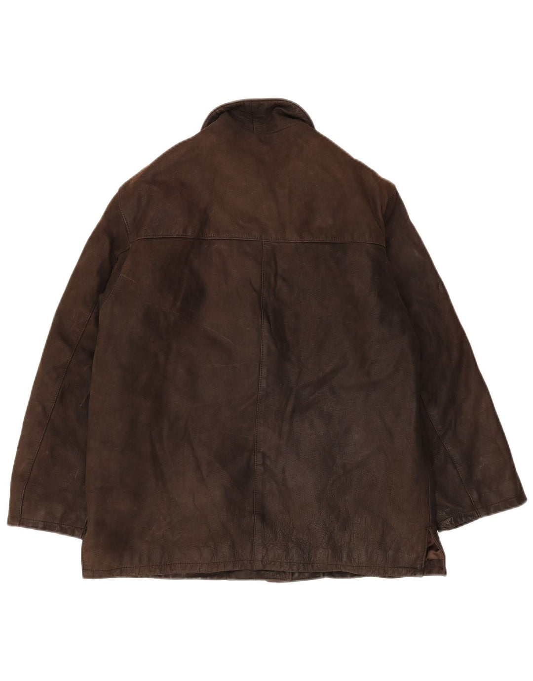 Jaqueta de couro feminina VINTAGE EU 44 XL couro marrom