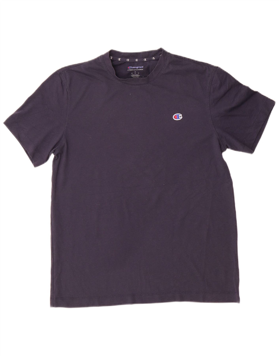 Camiseta masculina Champion manga curta regular fit top pequeno azul marinho