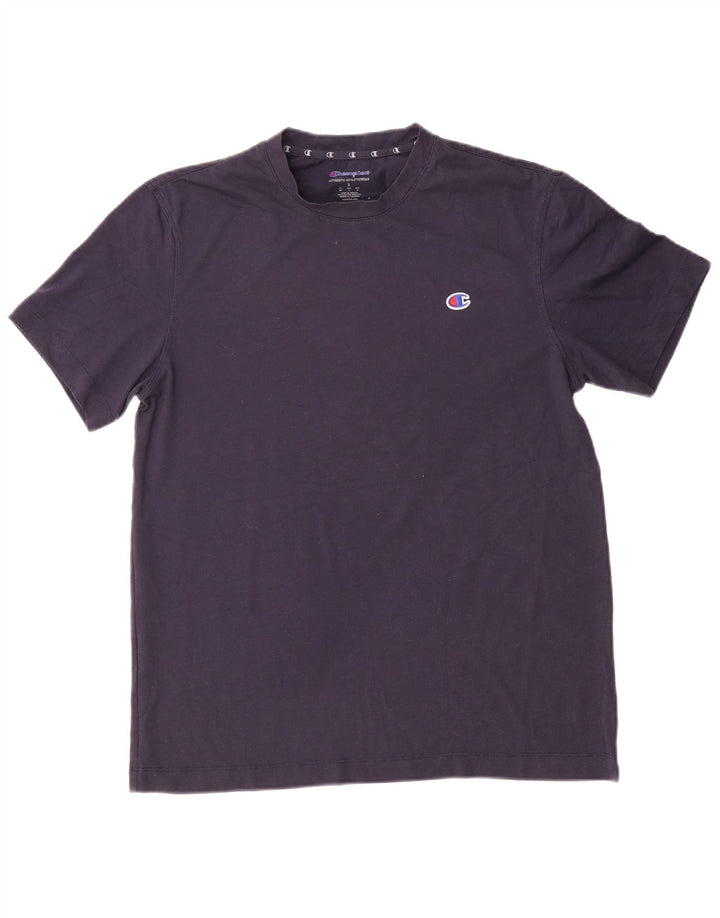 Camiseta masculina Champion manga curta regular fit top pequeno azul marinho