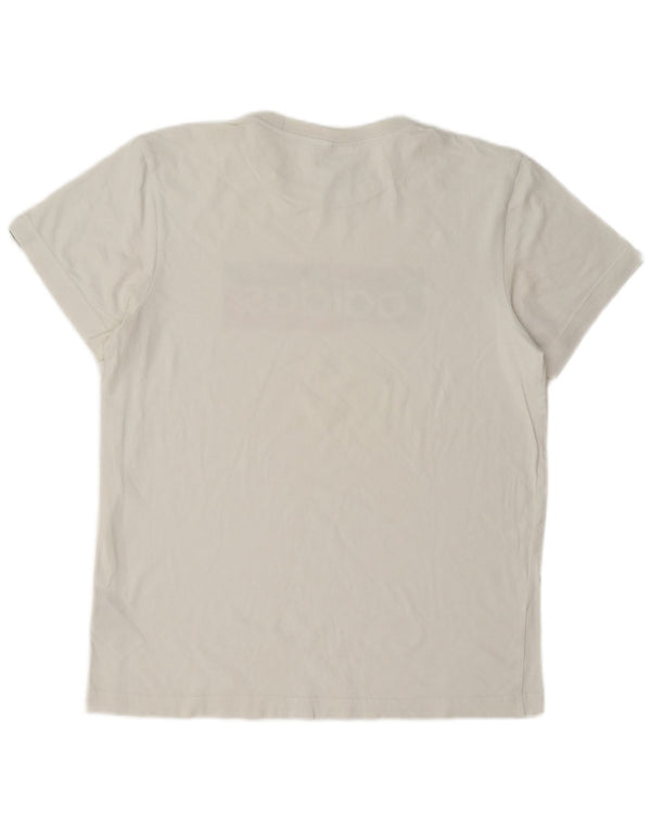 Adidas Camiseta Feminina Oversized Graphic Top Reino Unido 8/10 Pequeno Algodão Branco
