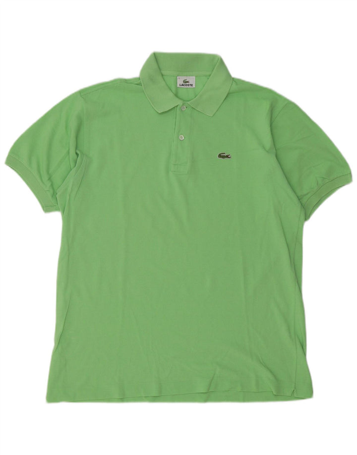 Camisa polo masculina Lacoste tamanho 5 grande algodão verde