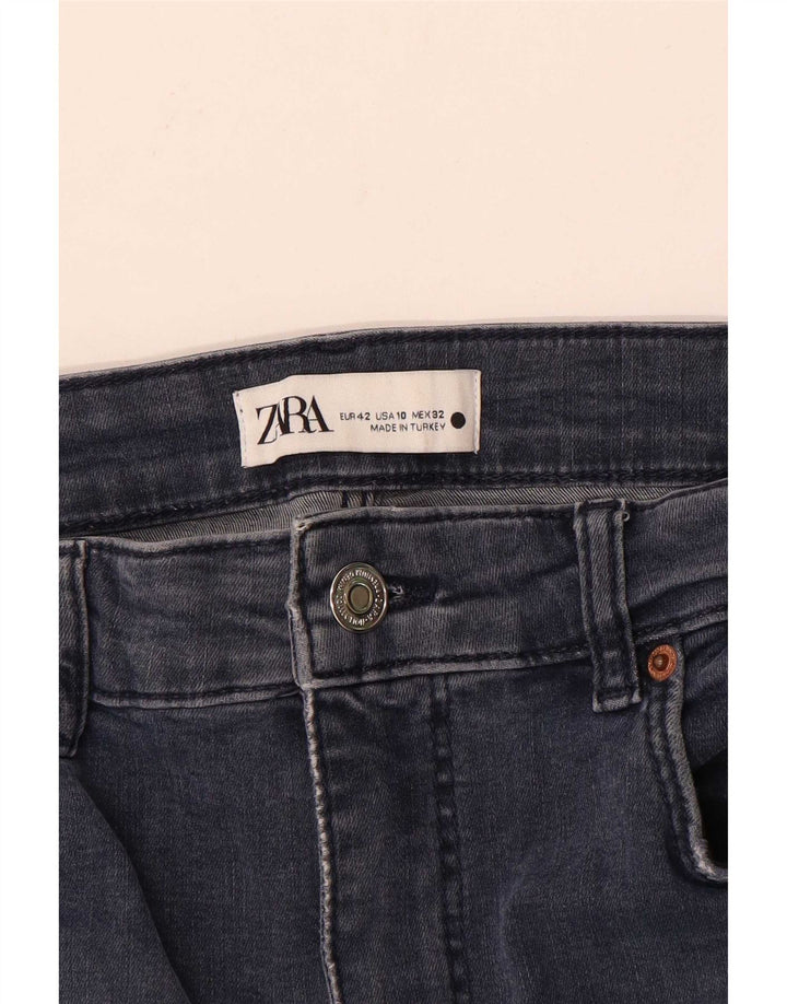 Zara Jeans Slim Feminino EU 42 Grande W32 L28 Azul Marinho