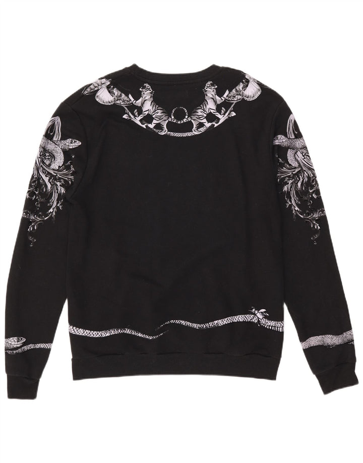 Zara moletom gráfico masculino Jumper XL preto algodão