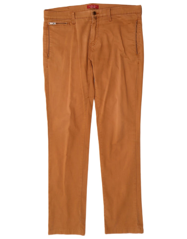 Zara Mens Slim Chino Calças EU 42 Grande W32 L32 Bege