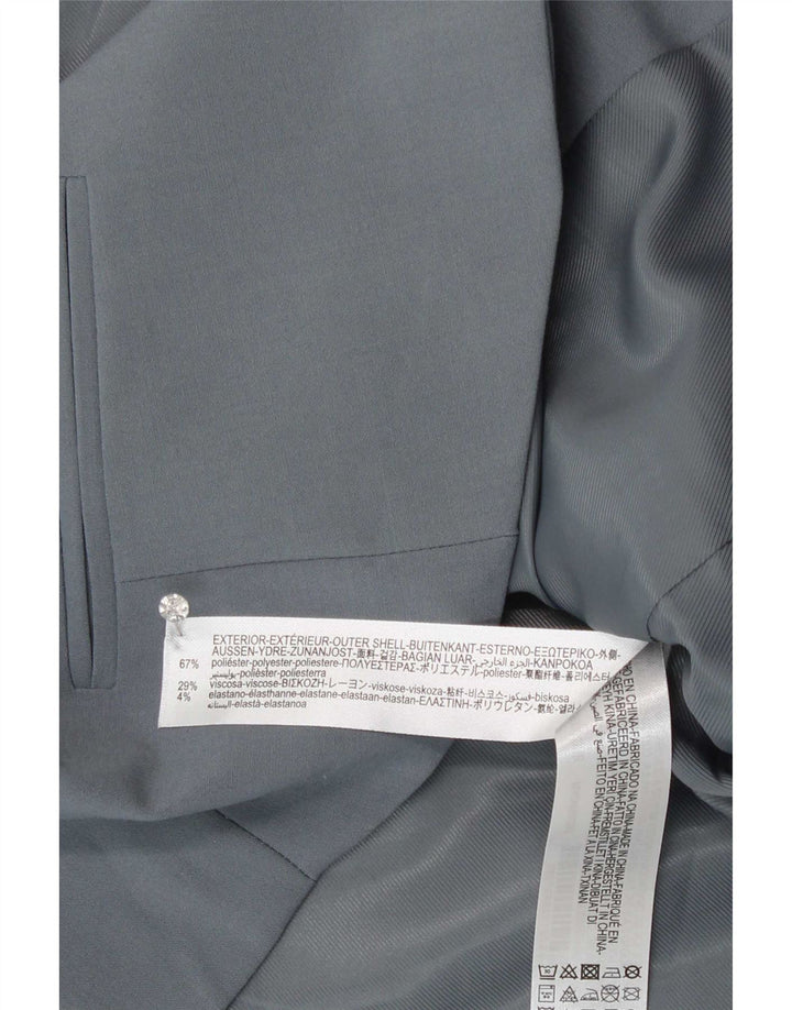 Colete feminino Zara UK 12 poliéster cinza médio