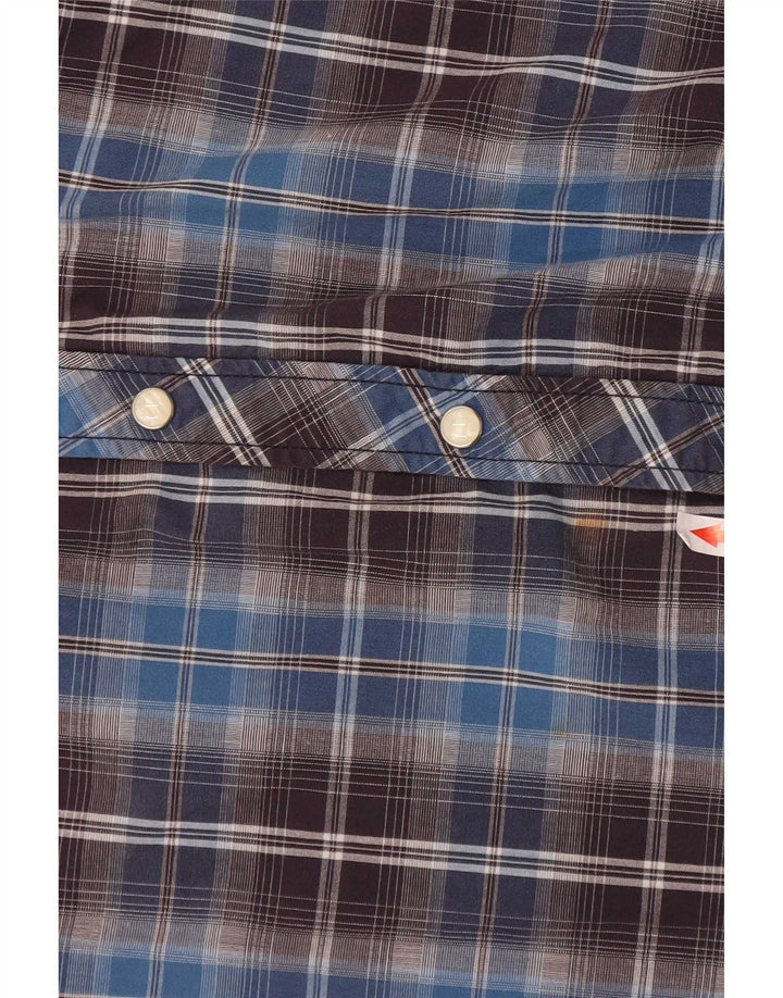 Camisa masculina Lee Slim Fit grande algodão xadrez azul