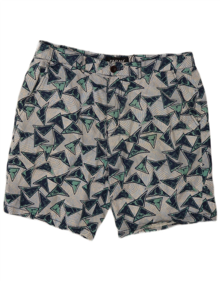 Farah Mens Chino Shorts W32 Médio Algodão Geométrico Multicolorido