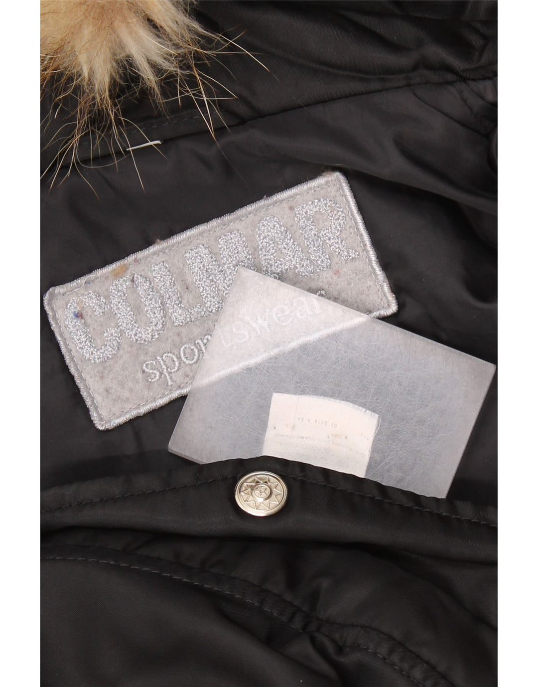 Jaqueta corta-vento masculina COLMAR com capuz UK 42 XL poliamida preta