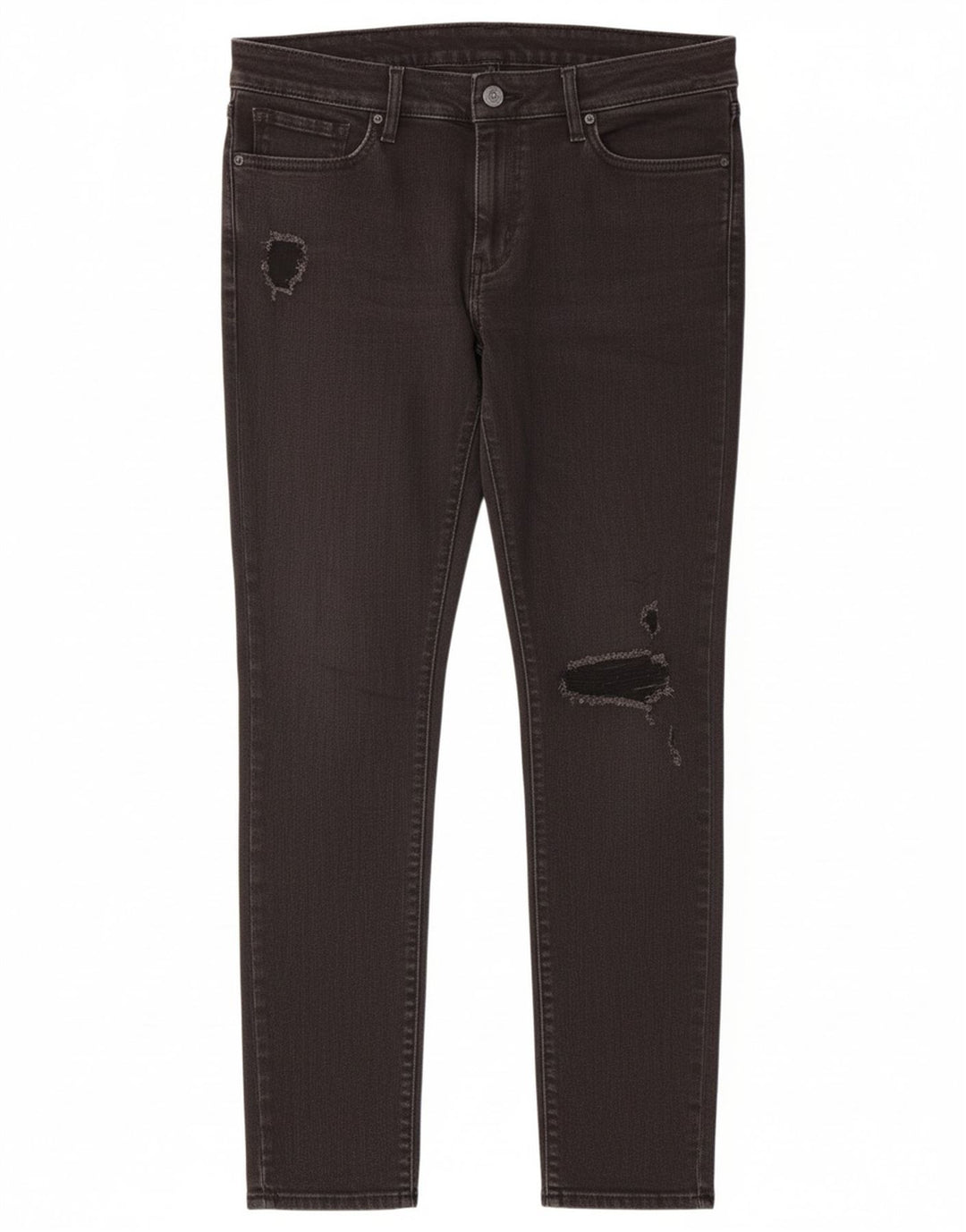 Calça jeans feminina LEVI'S 711 desgastada W30 L29 preta