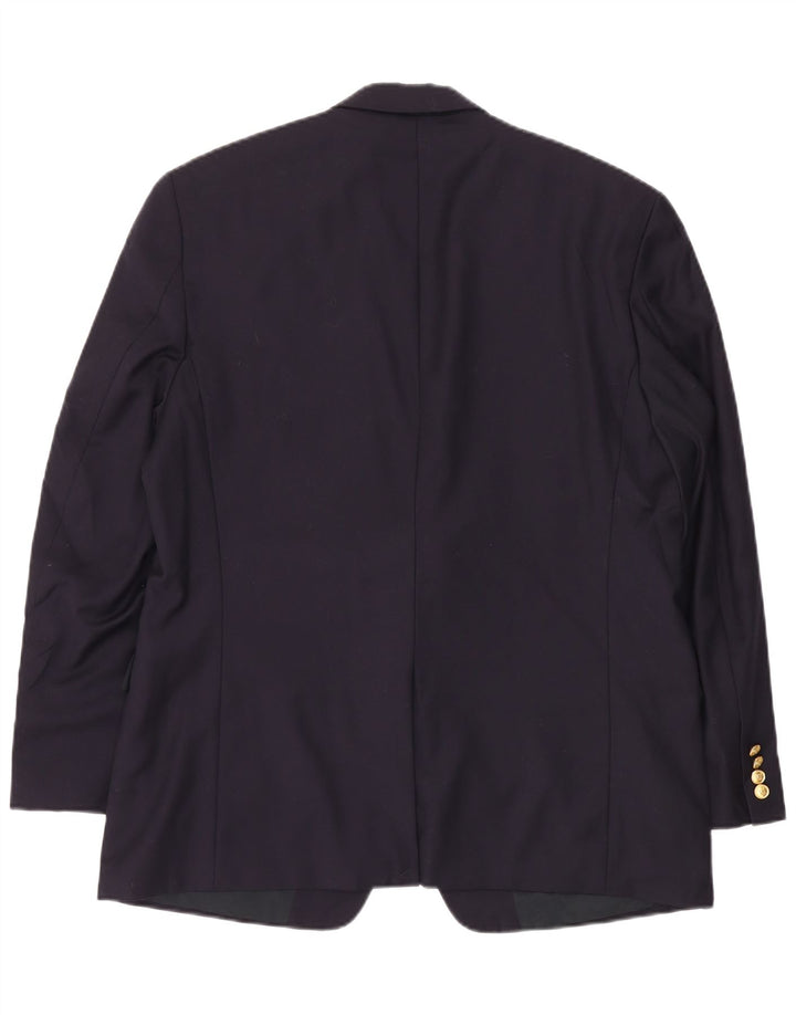 Jaqueta blazer masculina de 2 botões RALPH LAUREN Reino Unido 44 2XL lã azul marinho