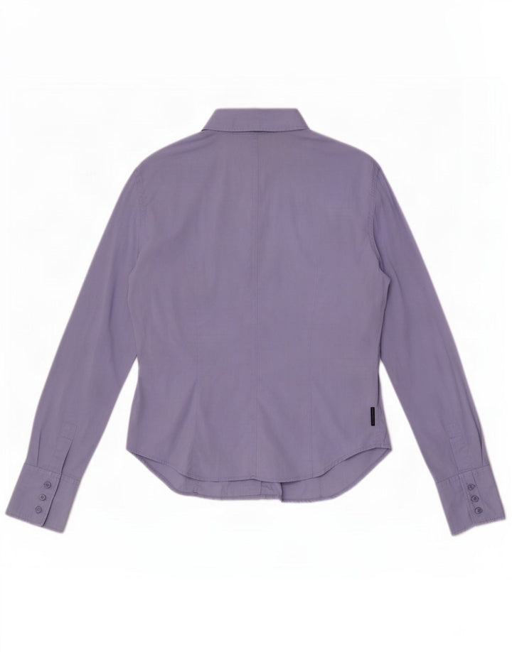 Camisa feminina Armani Jeans EU 42 grande algodão azul