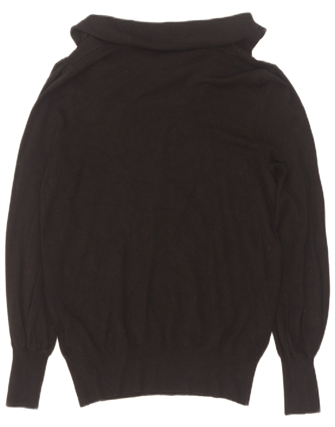 Suéter feminino Marks & Spencer com gola redonda e viscose preta média Reino Unido 12